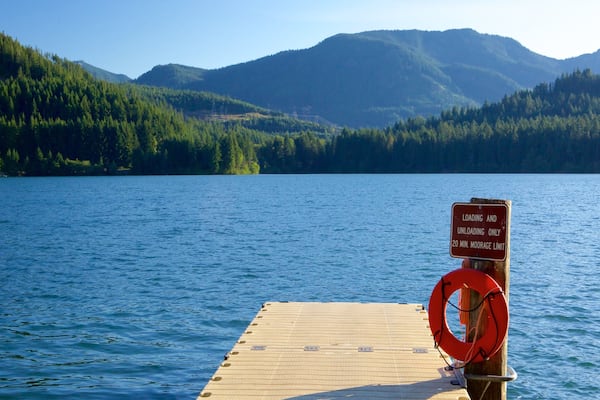 Central Washington which includes forest scenes and a river or creek