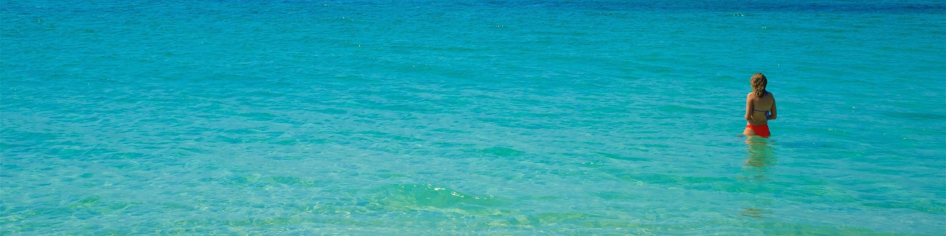 Jervis Bay National Park featuring boating and general coastal views as well as an individual femail