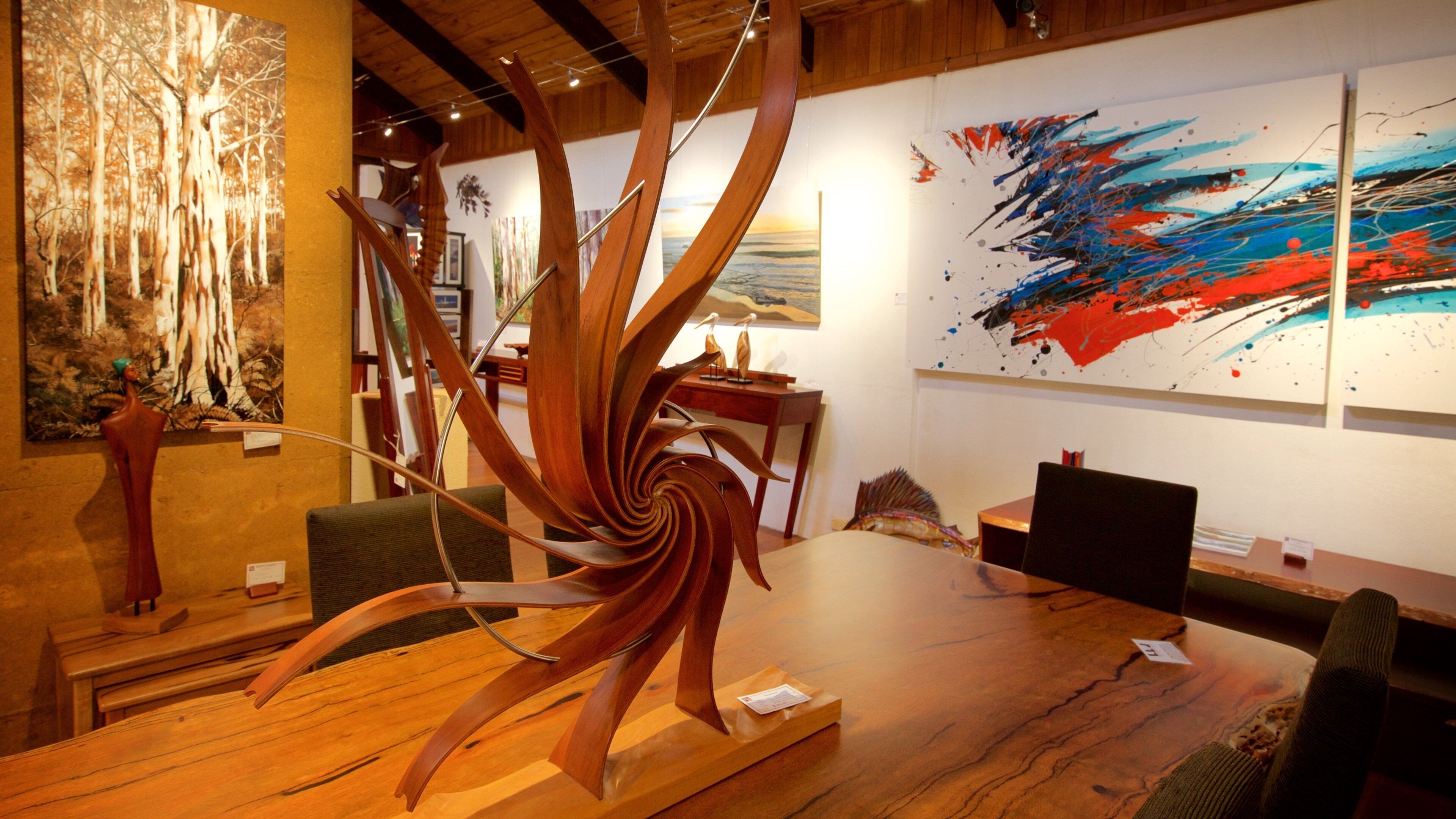 Boranup showing art and interior views