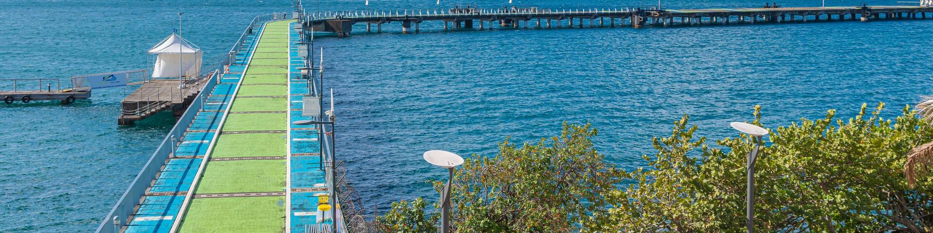 Ponton du terminal croisières dans le centre ville de Fort-de-France.