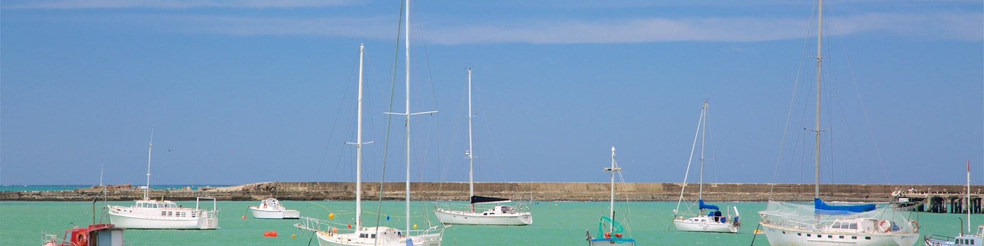 Oamaru Harbour featuring a bay or harbor, sailing and boating