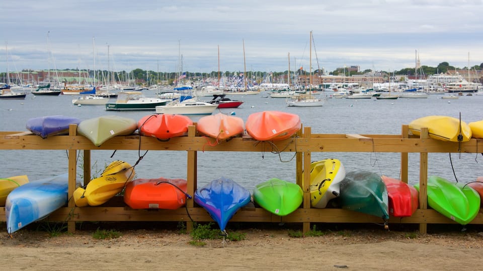 Newport Harbour featuring a bay or harbor