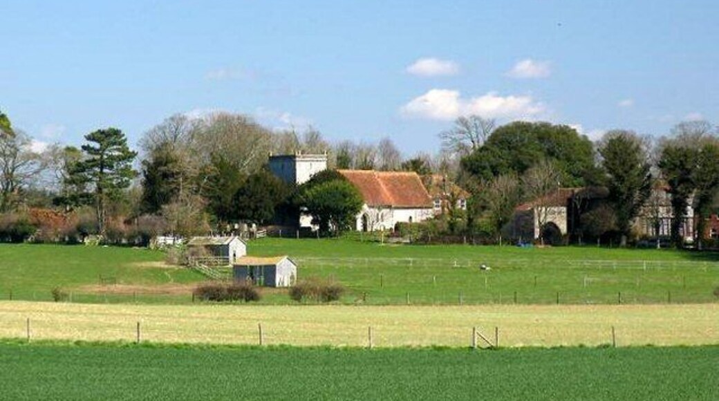 View of St Leonard's Church. It was probably during time of the Mauduit family that the final version of the Church of St. Leonard was built: the nave in the 12th century and chancel in the 13th C. There is some evidence that three previous church buildings were on the same site. Part of the work in the tower is Saxon and the three courses of bricks are said to be Roman. www.grateley.com