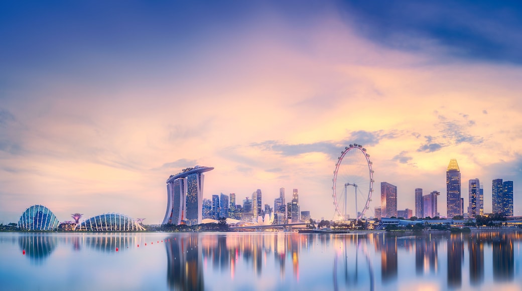 Singapore skyline background