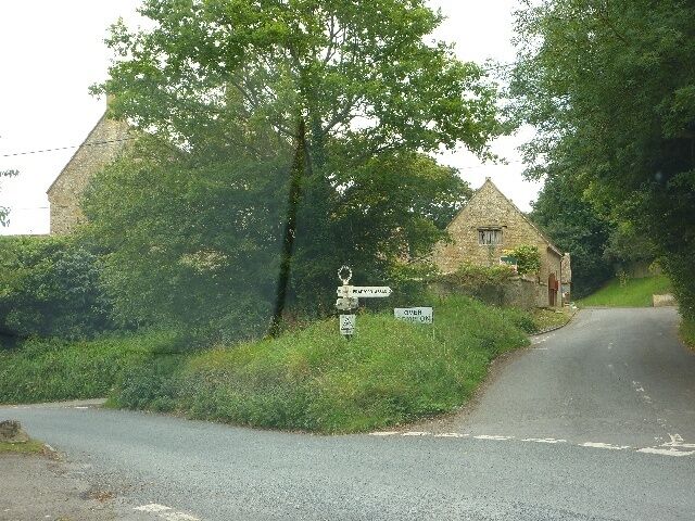 Crossroads at Over Compton At this small junction you need to look about 7 ways at once.