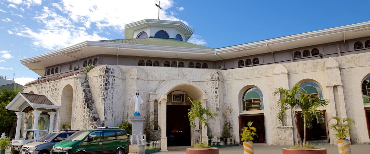 Isla de Cebú mostrando patrimonio de arquitectura, una iglesia o catedral y elementos religiosos