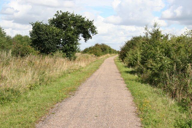 Route 64 Former Newark to Bottesford railway, open to passenger traffic between 1878 and 1955, now route 64 of the National Cycle Network