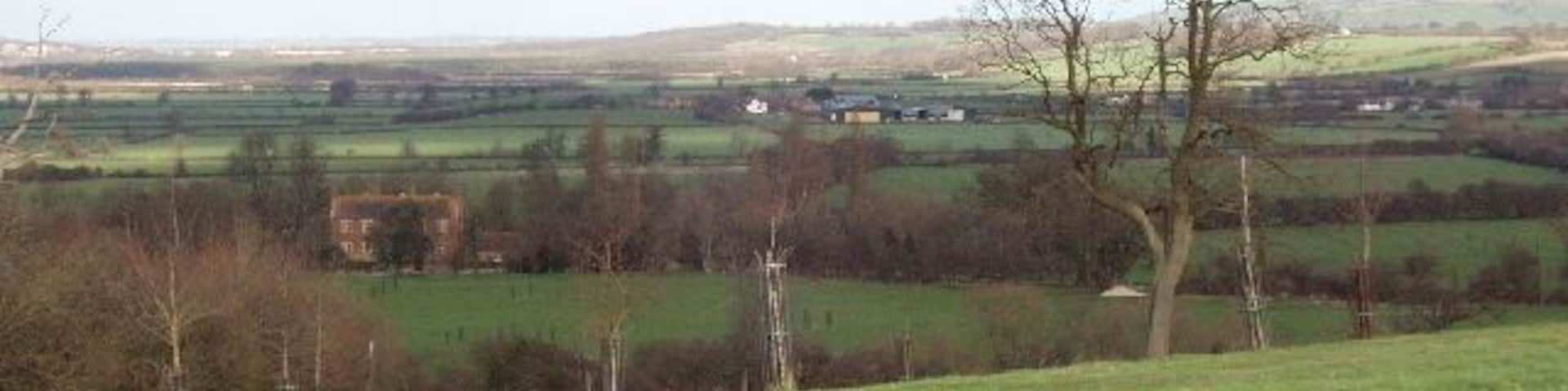 Beckley Park The plum-coloured brick house on the left of the photograph is Beckley Park, built about 1540. The estate belonged to King Alfred in the 9th century. View from the Oxfordshire Way footpath.
