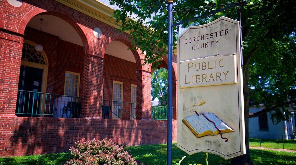Downtown Cambridge showing signage