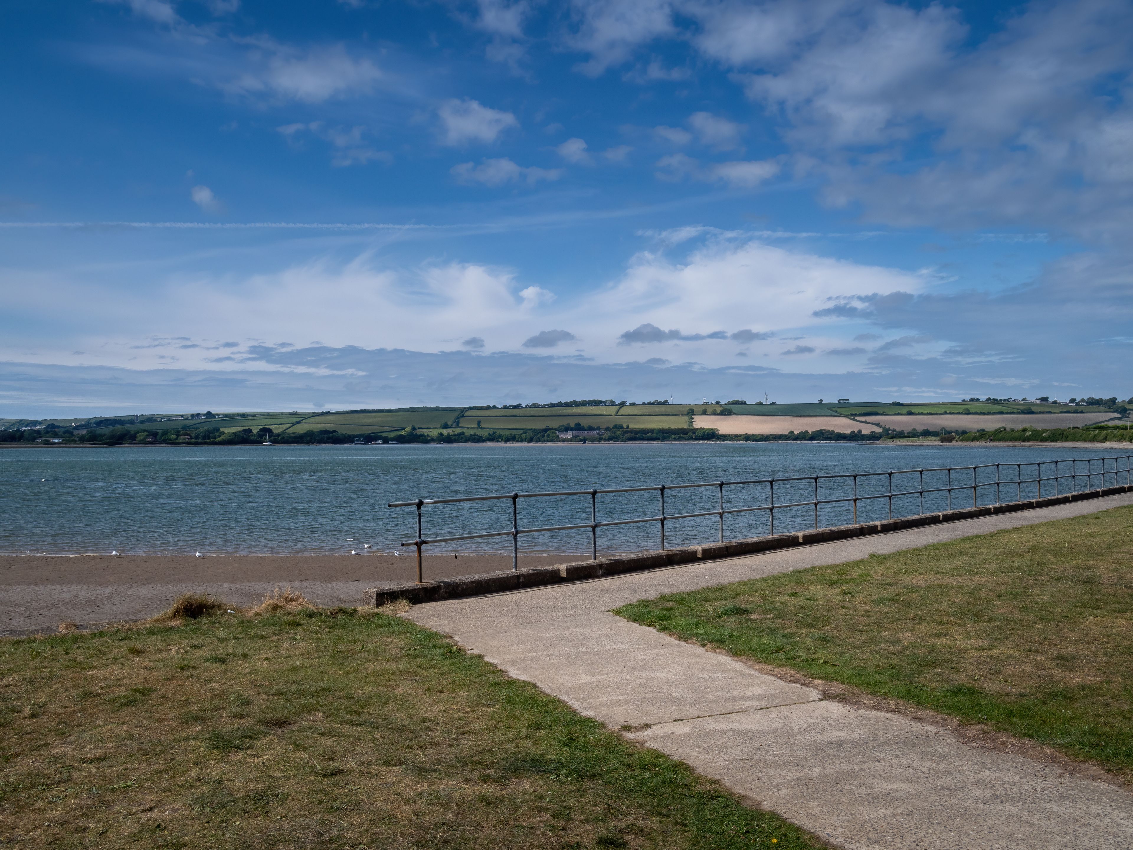 River Taw estuary seen from Fremington Quay on the Tarka Trail. North Devon, uk.