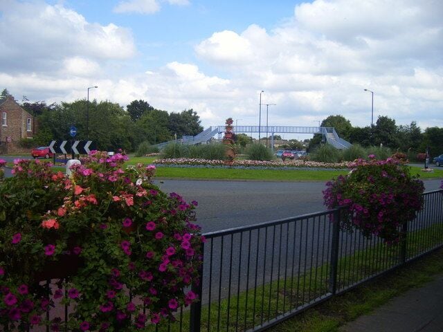 Floral Roundabout on the Stockton Ringroad at Norton