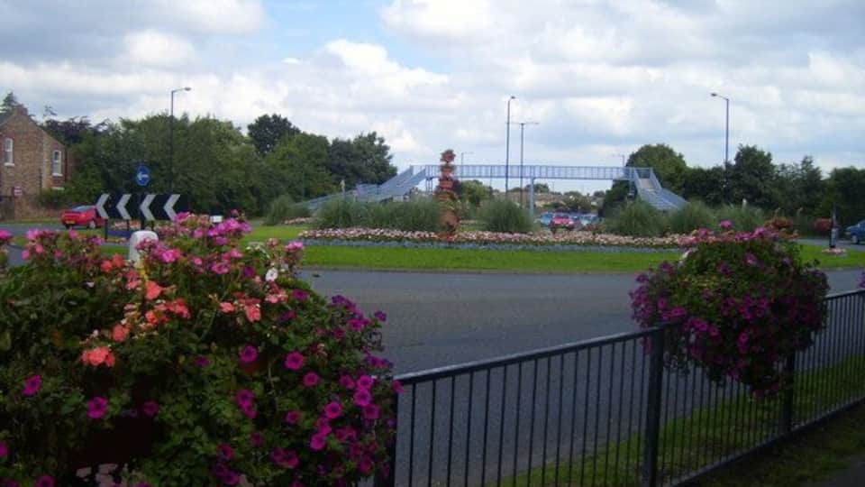 Floral Roundabout on the Stockton Ringroad at Norton