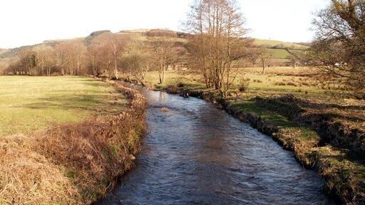 Afon Aeron Pic taken from Pont Tal-sarn looking SE.