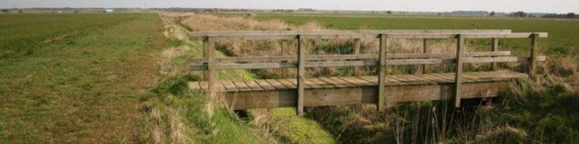 Parish Boundary Footbridge over the drain forming the Parish boundary between Anderby and Chapel St.Leonards