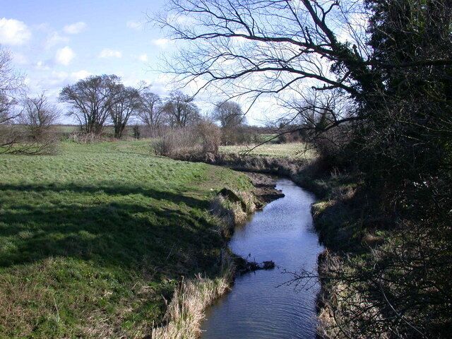 Bourn Brook from Barton Bridge View looking east