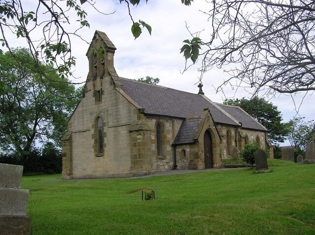 Parish church of St John the Baptist, Elton, County Durham, seen from the southwest