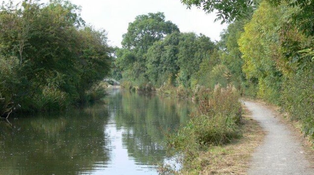 Grand Union Canal - Market Harborough Arm Foxton stepbridge is in the distance.