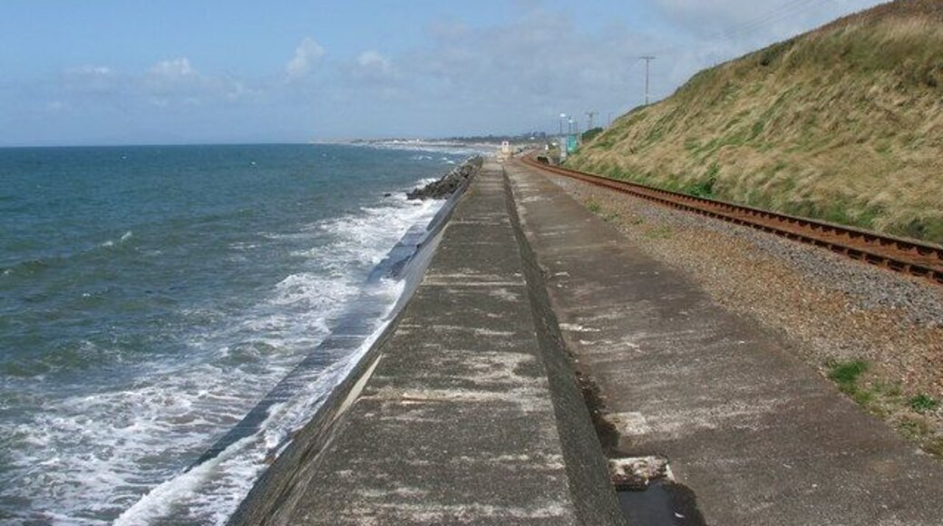 The Sea Wall. Massive sea wall just North of Barmouth.