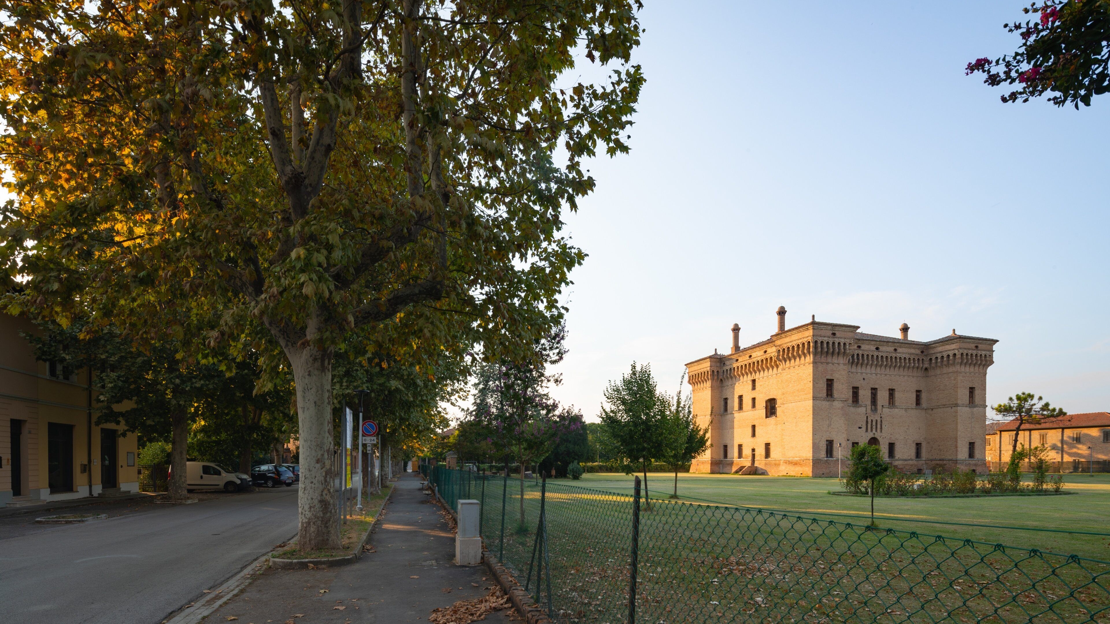 Castiglione di Ravenna featuring heritage architecture, chateau or palace and a sunset