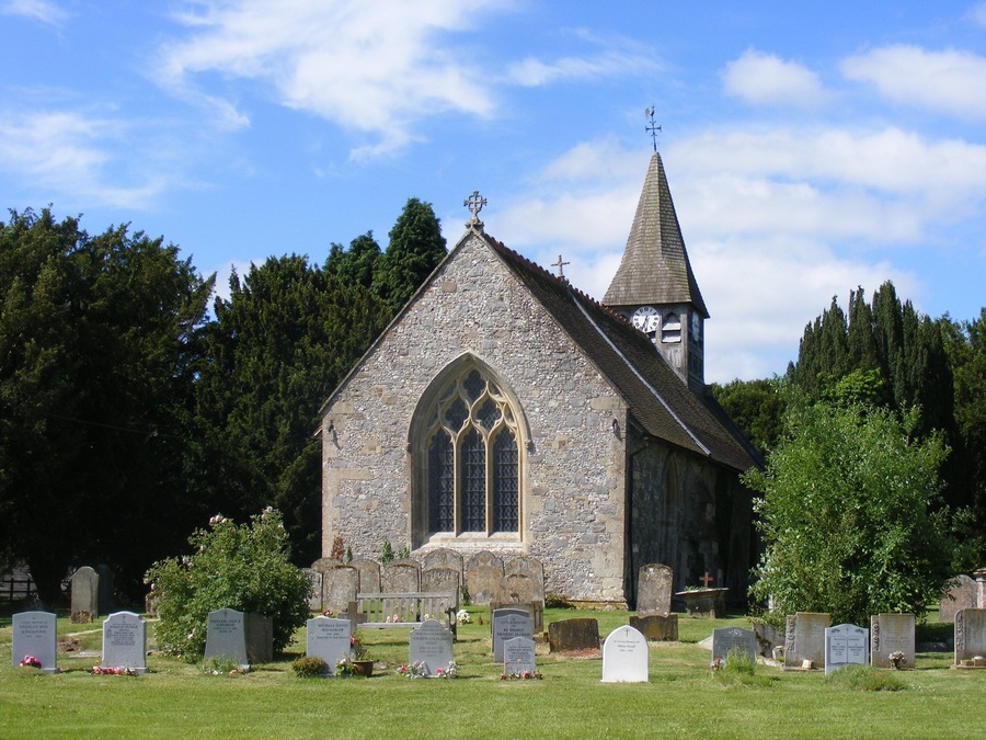 Church of St Andrew in Wootton Rivers, seen from the north east.