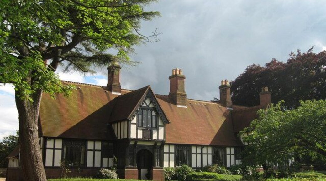 Dixons Almshouses, Christleton The attractive grade II listed Dixons Almshouses in Christleton, built in 1867-8 to provide homes for poor and needy people of the parish. The elegant timber-framed buildings were commissioned by Mary Anne Dixon of Littleton Old Hall in memory of her son James and designed by John Oldrid Scott, younger son of the famous architect Sir George Gilbert Scott.
