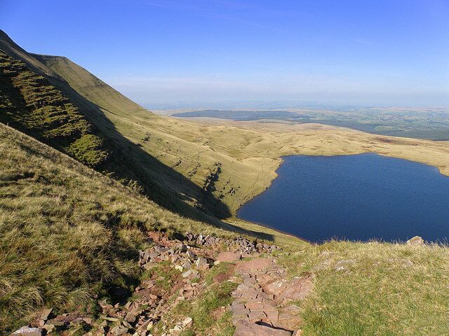 Llyn y Fan Fawr and Fan Foel Llyn y Fan Fawr and Fan Foel as seen from Bwlch Giedd.