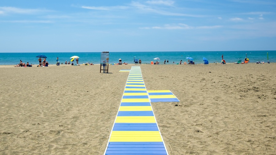 Tarquinia showing a sandy beach