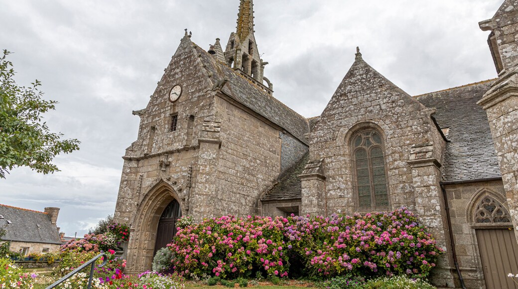 Ploumilliau (Plouilio), France. The Eglise Saint-Milliau (St Miliau Church), a Roman Catholic Gothic temple in this small town of Brittany