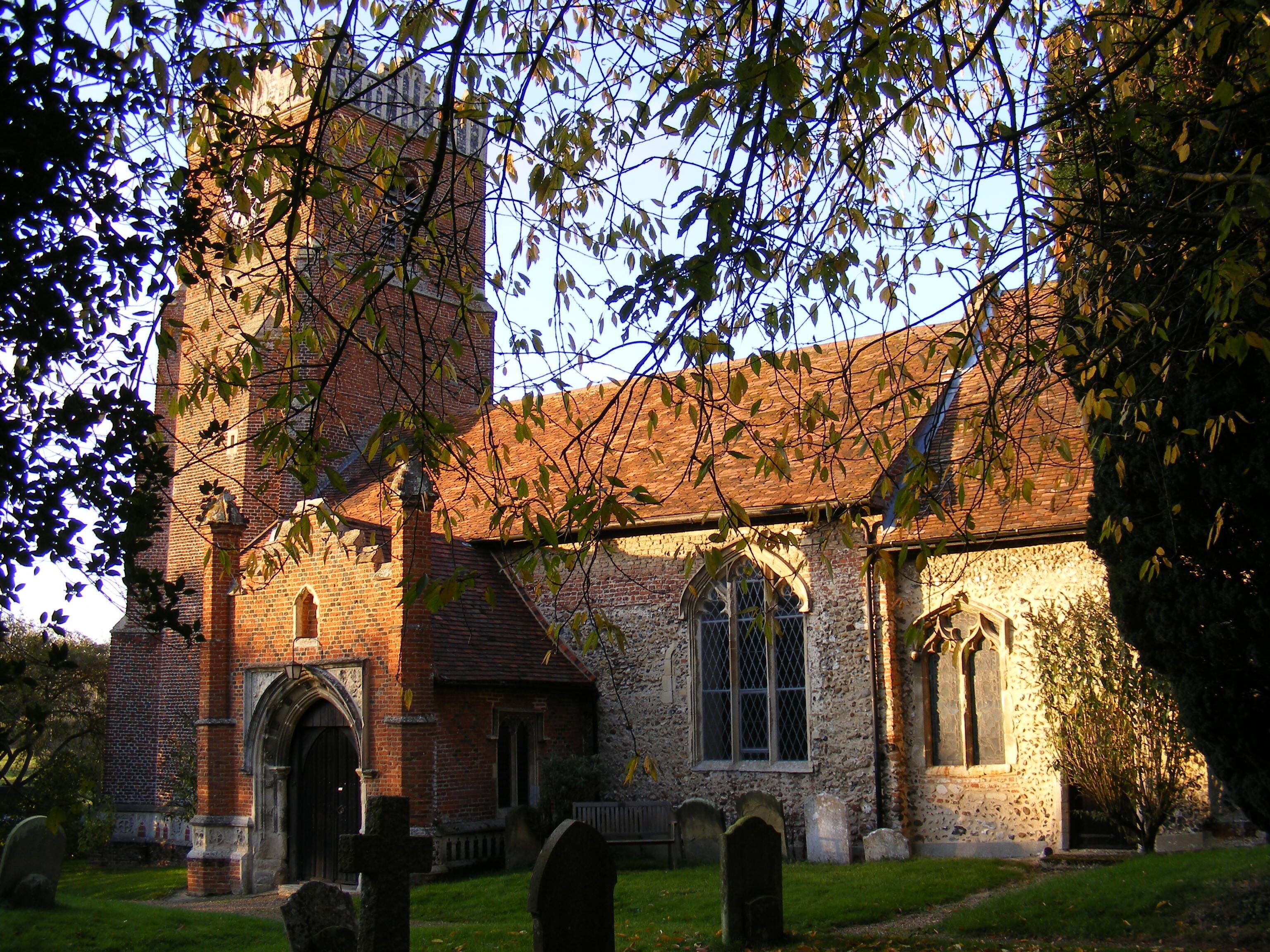 St Peter's parish church, Charsfield, Suffolk, England, seen from the southeast