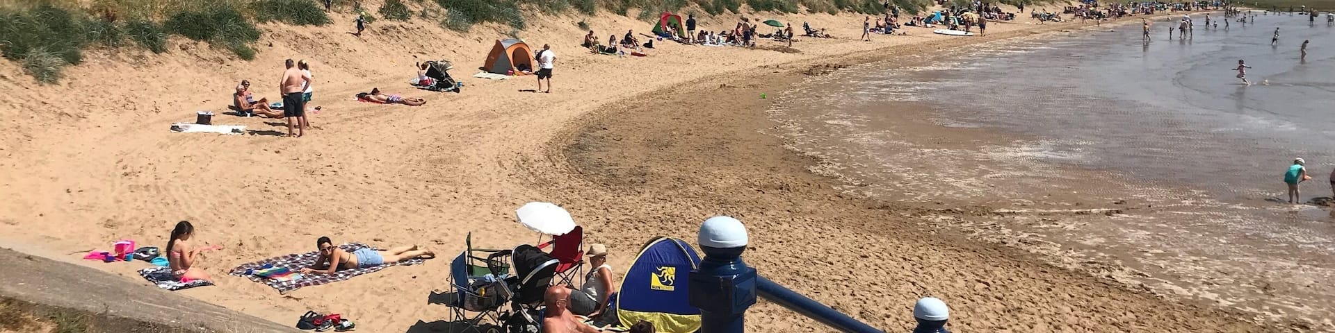 Lovely beach to play on.If you want a paddle make sure you check the tide times first or pack your hiking gear,cos tide goes out a long way.