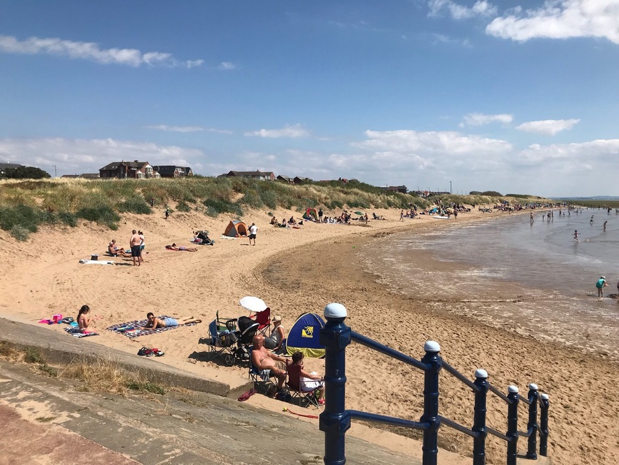 Lovely beach to play on.If you want a paddle make sure you check the tide times first or pack your hiking gear,cos tide goes out a long way.