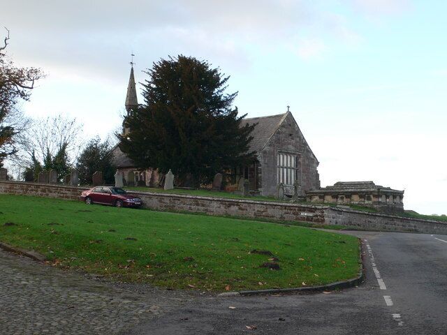 All Saints Church, Harthill The present church was built in 1609 but there was a church on this site in 1280. It is now disused. At the eastern end of the churchyard near the road there is a mauseleum to the Barbour family of Bolesworth Castle.