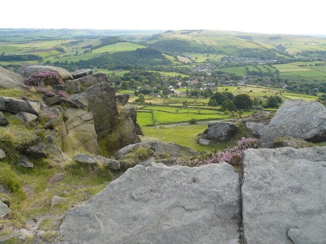 Curbar Village - View From Curbar Edge
