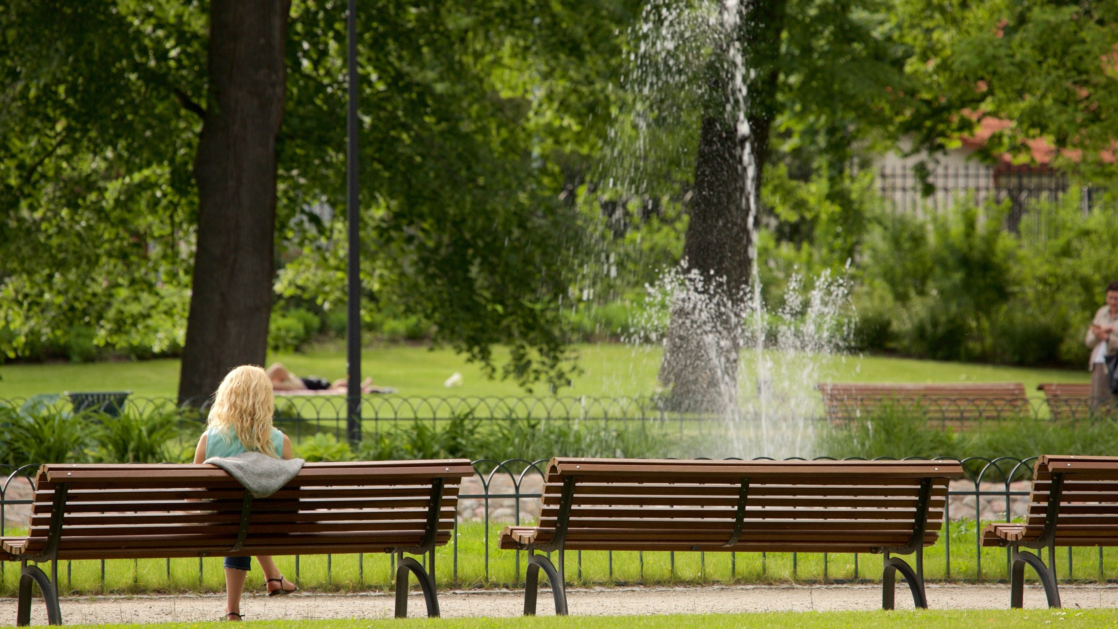 Vilnius featuring a fountain
