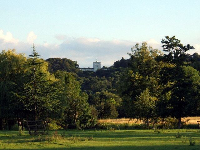 Runnymede Royal Air Force Memorial The air force memorial on Cooper's Hill, as seen from Ankerwyke island.