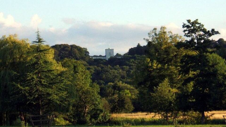Runnymede Royal Air Force Memorial The air force memorial on Cooper's Hill, as seen from Ankerwyke island.