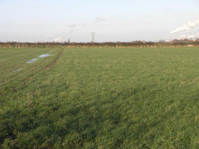 Footpath and Power This footpath is temporarily closed to allow work to be carried out on the overhead power lines. The power station visible on the horizon are, Cottam to the right and West Burton to the left.