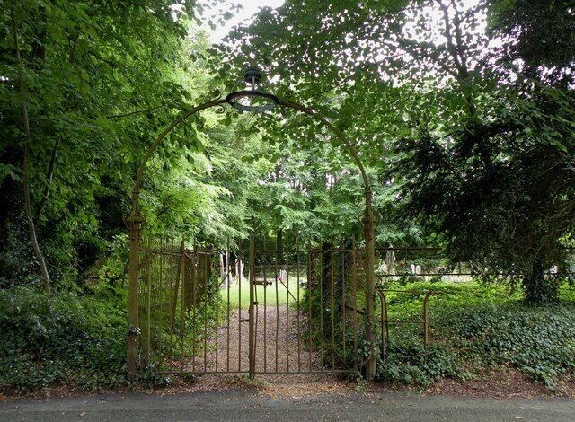 The entrance to the graveyard opposite St. Peter's church