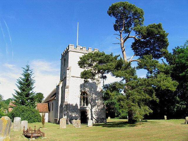 St Mary the Virgin parish church, Hampstead Norreys, Berkshire, seen from the west