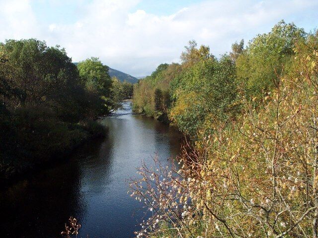 View up Ettrick Burn from Ramseycleuch Bridge.
