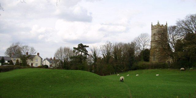 View of East Farndon Church and Village from the Clipston Road