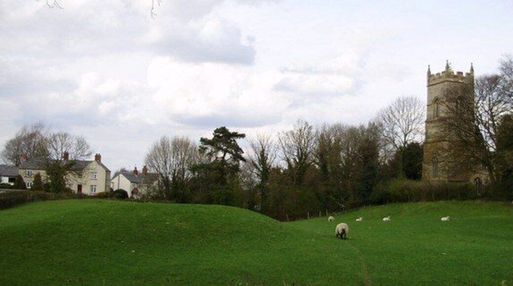 View of East Farndon Church and Village from the Clipston Road