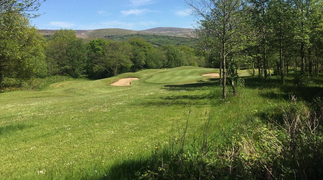 15th hole at Garnant Golf Club. View along the fairway of the 15th hole at Garnant Golf Club.