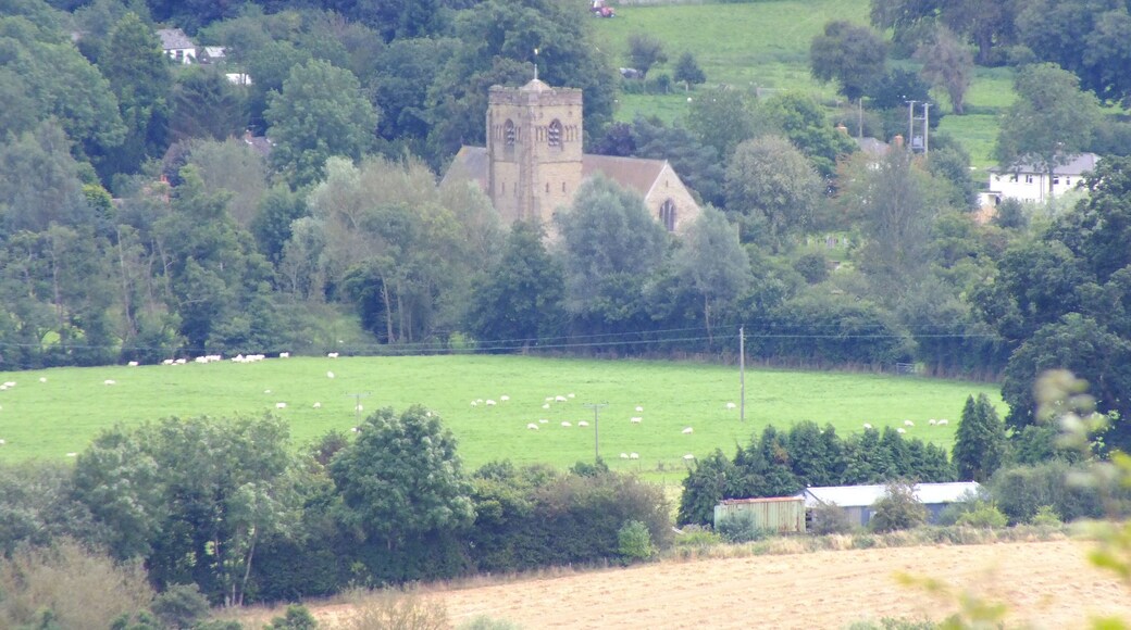 View of church from Clunbury Hill