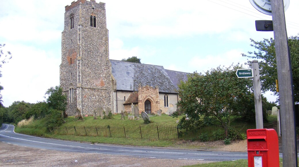 Shadingfield Church, The A145 & London Road Postbox
