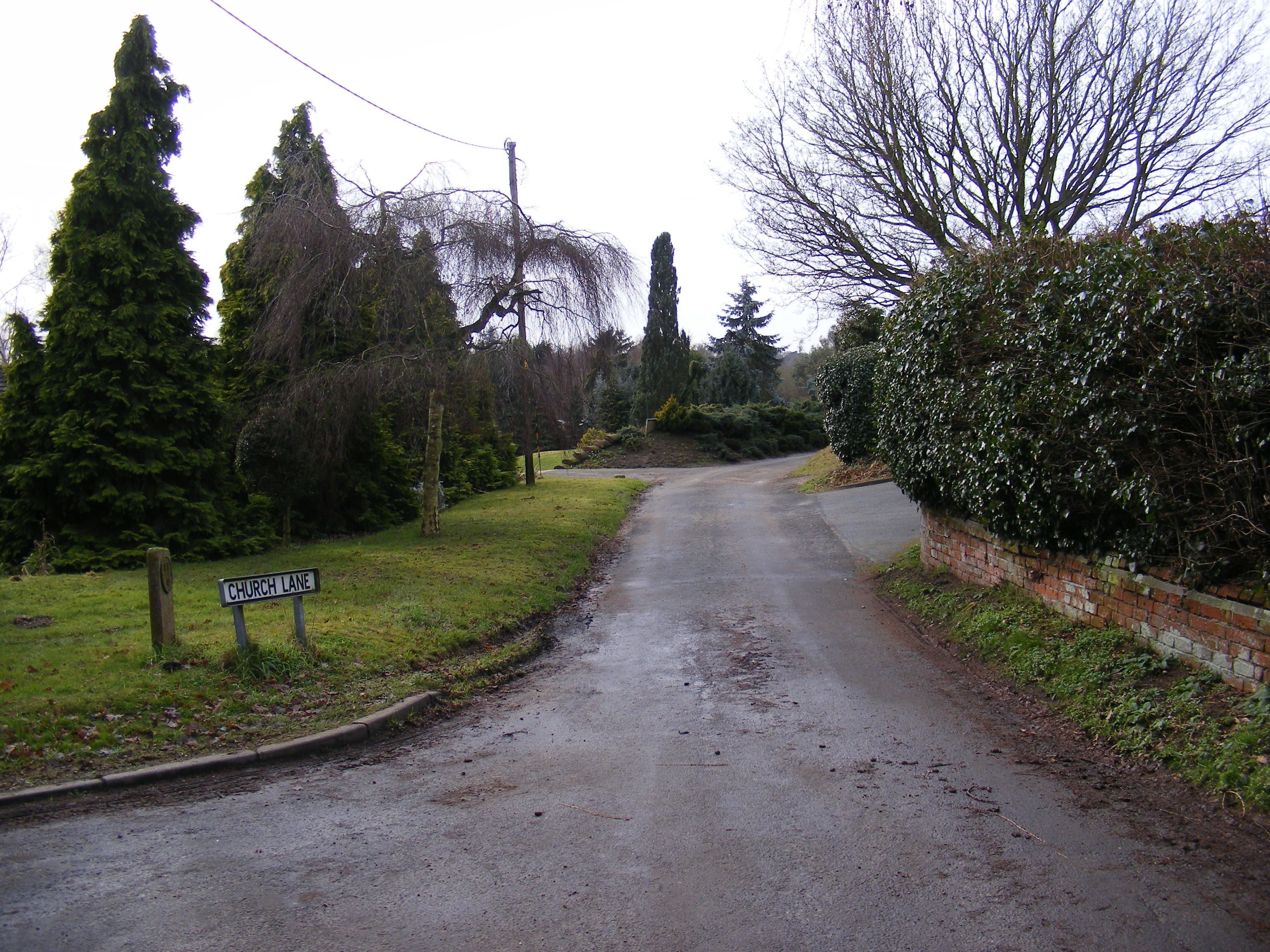 Church Lane, Playford Looking towards the centre of the village.