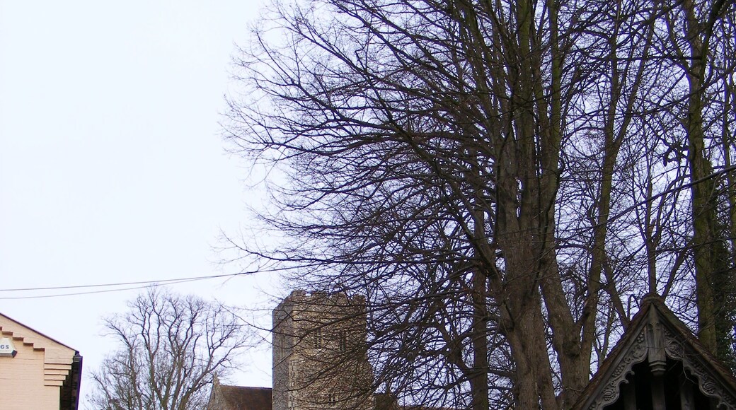 St.Mary's Church & Lynch gate, Playford Looking up Church Lane