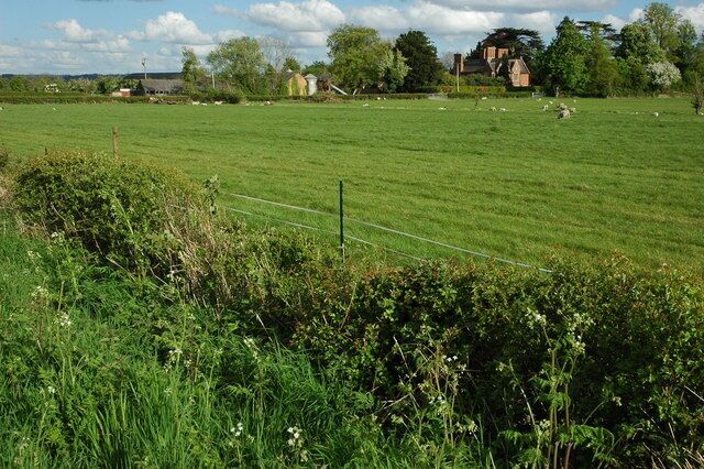 Seaford Grange, Naunton Beauchamp Seaford Grange viewed across a field.