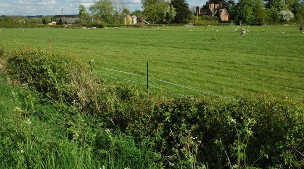 Seaford Grange, Naunton Beauchamp Seaford Grange viewed across a field.
