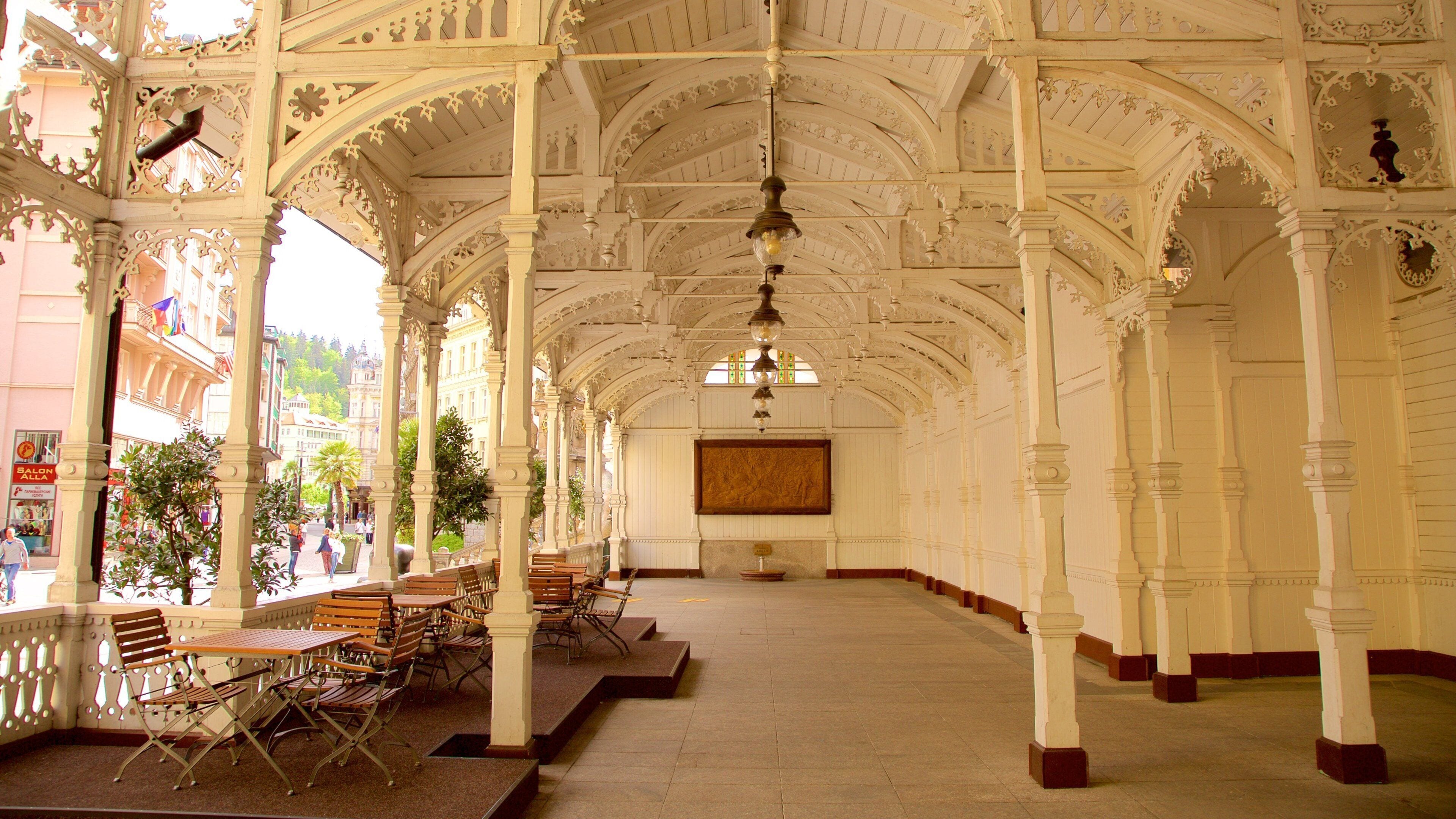 Karlovy Vary que inclui elementos de patrimônio e vistas internas